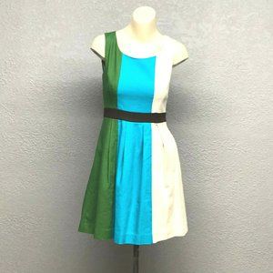 Anthropologie Color Block Hourglass Sheath Dress